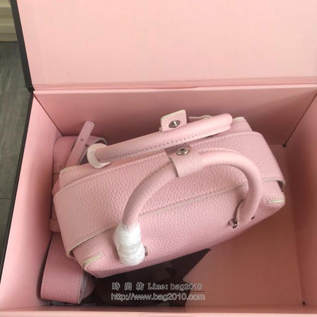 DELVAUX女包 Delvau單肩斜挎包 半手工Cool box 小號 德爾沃女手提包 手拎包 櫻花粉  fcs1183